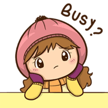Girl with scarf sticker #13669405