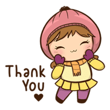 Girl with scarf sticker #13669410