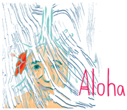 "Hello" from some ink blots sticker #13671186