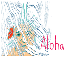 "Hello" from some ink blots sticker #13671186