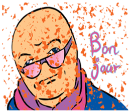 "Hello" from some ink blots sticker #13671187