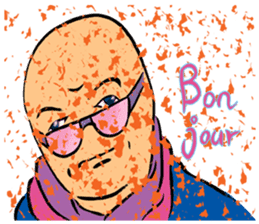 "Hello" from some ink blots sticker #13671187