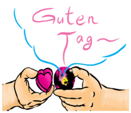 "Hello" from some ink blots sticker #13671189