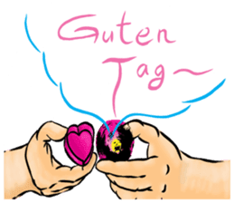 "Hello" from some ink blots sticker #13671189