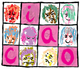 "Hello" from some ink blots sticker #13671202