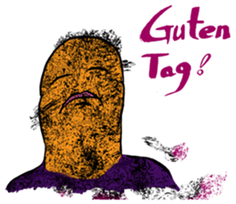 "Hello" from some ink blots sticker #13671210