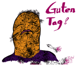 "Hello" from some ink blots sticker #13671210