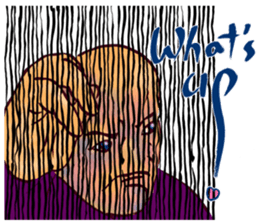 "Hello" from some ink blots sticker #13671217