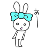 ribbon rabbit (light blue) sticker #13671730