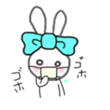 ribbon rabbit (light blue) sticker #13671735