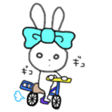 ribbon rabbit (light blue) sticker #13671738