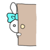 ribbon rabbit (light blue) sticker #13671741