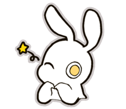 funny bunny "KUCHINASHI-chan" sticker #13675039