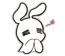 funny bunny "KUCHINASHI-chan" sticker #13675041