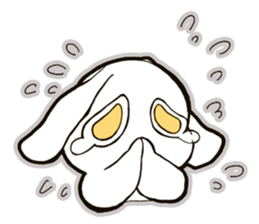 funny bunny "KUCHINASHI-chan" sticker #13675043