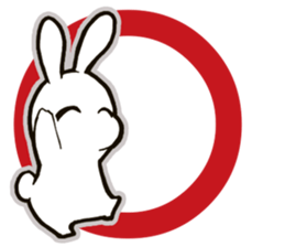 funny bunny "KUCHINASHI-chan" sticker #13675050