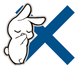 funny bunny "KUCHINASHI-chan" sticker #13675051