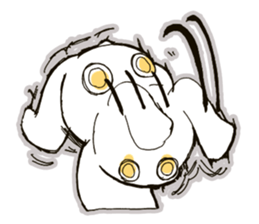 funny bunny "KUCHINASHI-chan" sticker #13675052