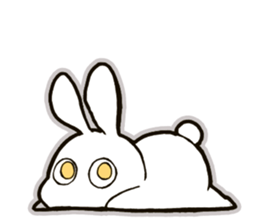 funny bunny "KUCHINASHI-chan" sticker #13675057