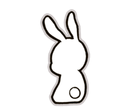 funny bunny "KUCHINASHI-chan" sticker #13675067