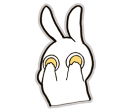 funny bunny "KUCHINASHI-chan" sticker #13675071