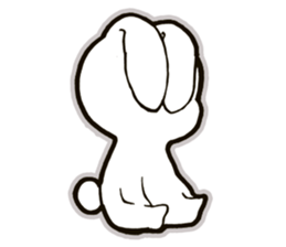 funny bunny "KUCHINASHI-chan" sticker #13675073
