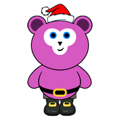 Cute Santa Bear stickers