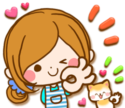 Leisurely a girlfriend .Family sticker #13675149