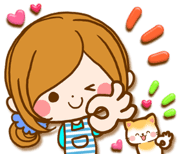 Leisurely a girlfriend .Family sticker #13675149