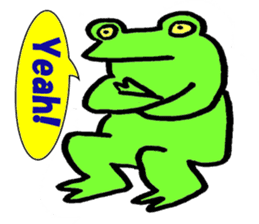 Japanese frog, amagaeru sticker #13675631