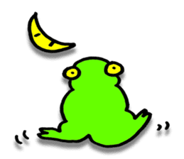 Japanese frog, amagaeru sticker #13675635