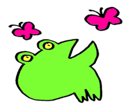 Japanese frog, amagaeru sticker #13675638