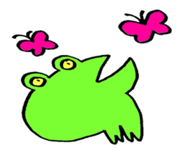 Japanese frog, amagaeru sticker #13675638