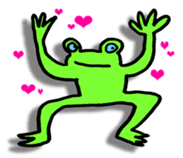 Japanese frog, amagaeru sticker #13675644