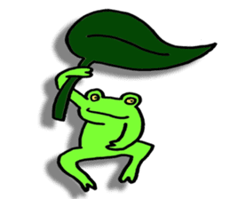 Japanese frog, amagaeru sticker #13675645