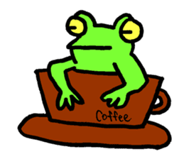 Japanese frog, amagaeru sticker #13675649