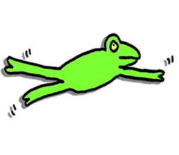 Japanese frog, amagaeru sticker #13675651