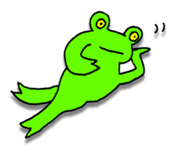 Japanese frog, amagaeru sticker #13675659