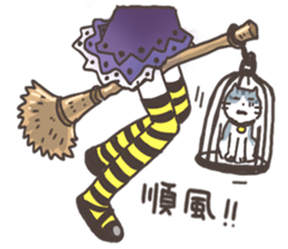 Paper Dolls sticker :happy halloween sticker #13675915