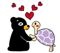 Mr.BlackBear & Ms.PurpleTortoise. sticker #13677078