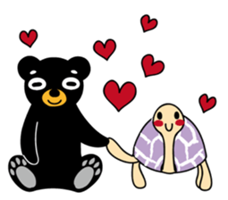 Mr.BlackBear & Ms.PurpleTortoise. sticker #13677079