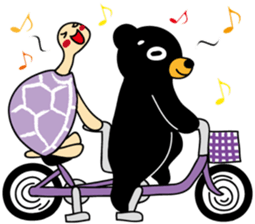 Mr.BlackBear & Ms.PurpleTortoise. sticker #13677108