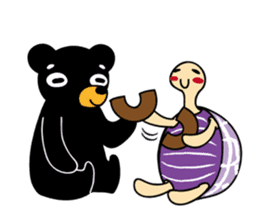 Mr.BlackBear & Ms.PurpleTortoise. sticker #13677115