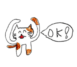 White-and-brown cat stickers sticker #13677574