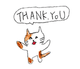 White-and-brown cat stickers sticker #13677576