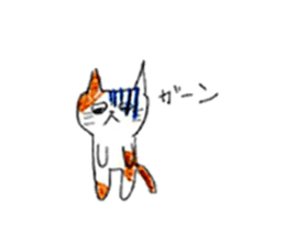 White-and-brown cat stickers sticker #13677608