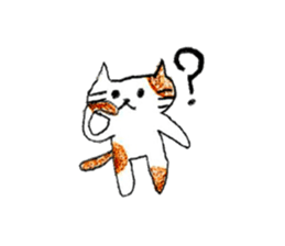 White-and-brown cat stickers sticker #13677609