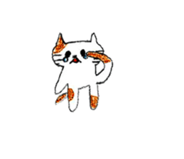 White-and-brown cat stickers sticker #13677611