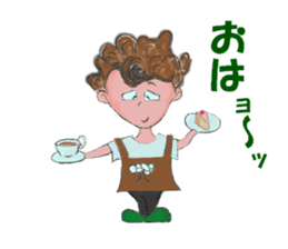japan okayama kojima funky characters 1 sticker #13679127