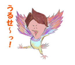 japan okayama kojima funky characters 1 sticker #13679134